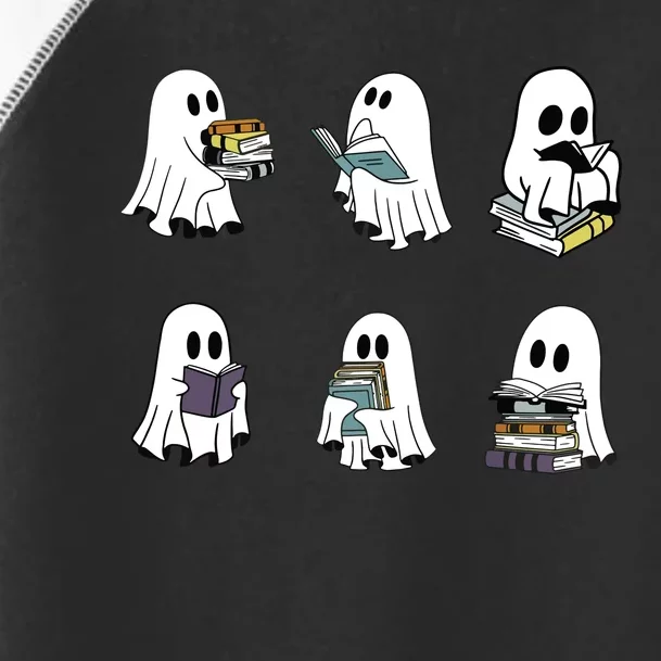 Ghost Reading Teacher Halloween Librarian Bookworm Toddler Fine Jersey T-Shirt