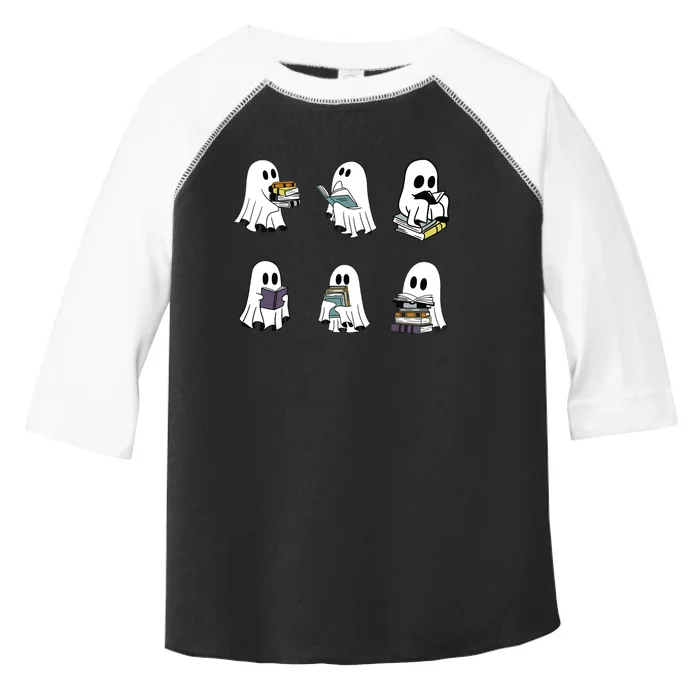 Ghost Reading Teacher Halloween Librarian Bookworm Toddler Fine Jersey T-Shirt