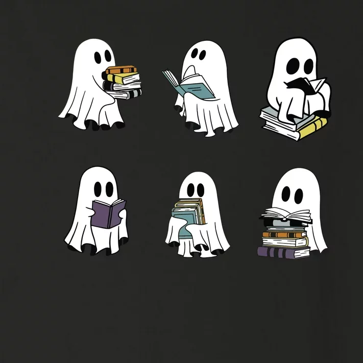 Ghost Reading Teacher Halloween Librarian Bookworm Toddler Long Sleeve Shirt