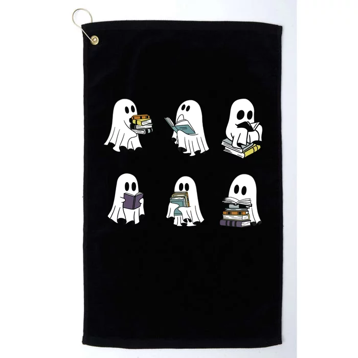 Ghost Reading Teacher Halloween Librarian Bookworm Platinum Collection Golf Towel