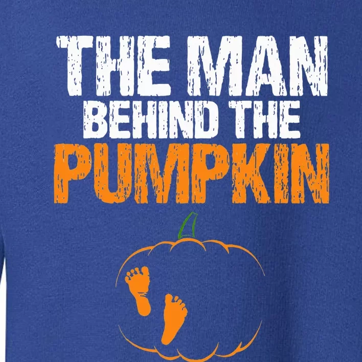 Gender Reveal The Man Behind The Pumpkin Halloween Toddler Sweatshirt