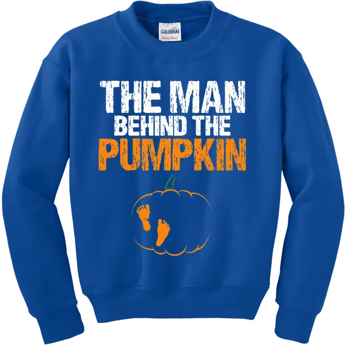 Gender Reveal The Man Behind The Pumpkin Halloween Kids Sweatshirt