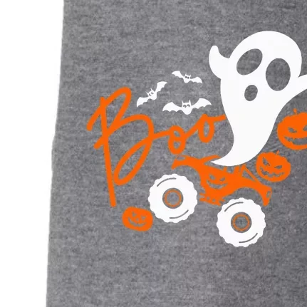 Ghost rider truck Monster Halloween pumpkin Doggie 3-End Fleece Hoodie