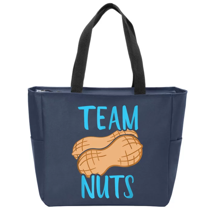 Gender Reveal Team Nuts Boy Matching Family Baby Party Zip Tote Bag