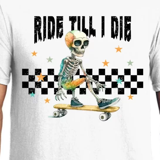 Ghos Ride Till I Die Cute Pumpkin Cool Gift Stay Spooky Gift Pajama Set