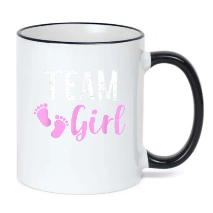 Gender Reveal Team Girl Matching Family Baby Party Supplies Black Color Changing Mug