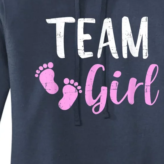 Gender Reveal Team Girl Matching Family Baby Party Supplies Women's Pullover Hoodie