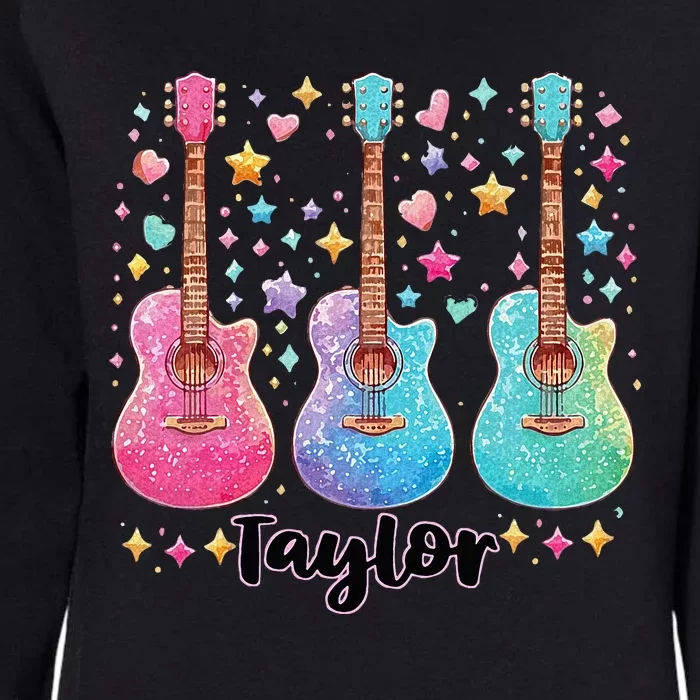 Girl Retro Taylor First Name Personalized Womens California Wash Sweatshirt