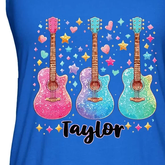 Girl Retro Taylor First Name Personalized Ladies Essential Flowy Tank