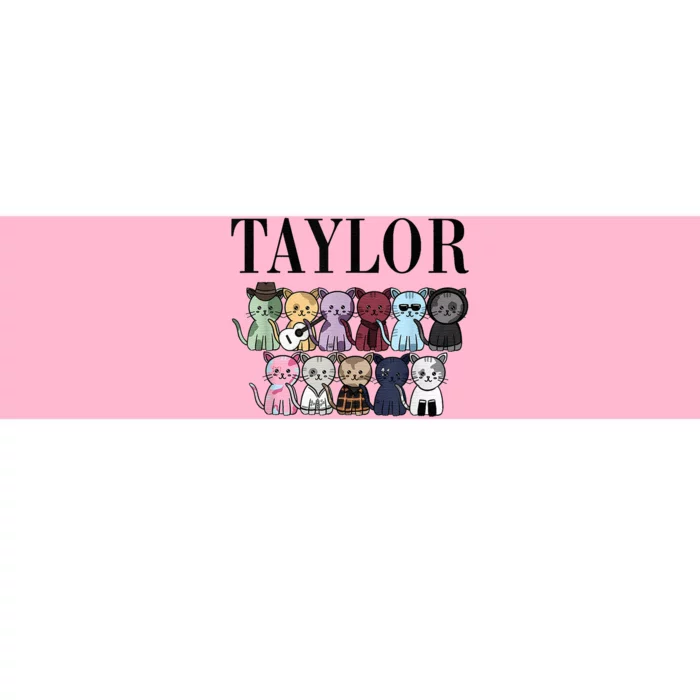 Girl Retro TâYlor First Name Cats Bands Personalized Groovy Bumper Sticker