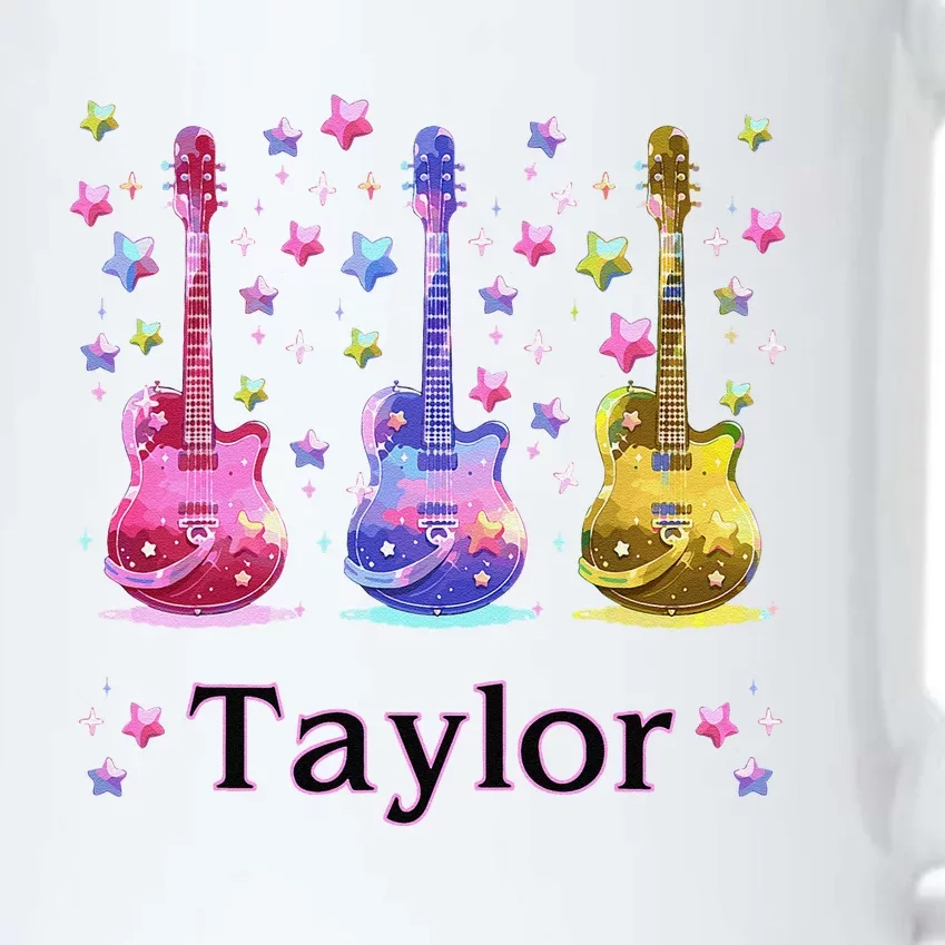 Girl Retro Taylor First Name Personalized Groovy 80S Gift Black Color Changing Mug