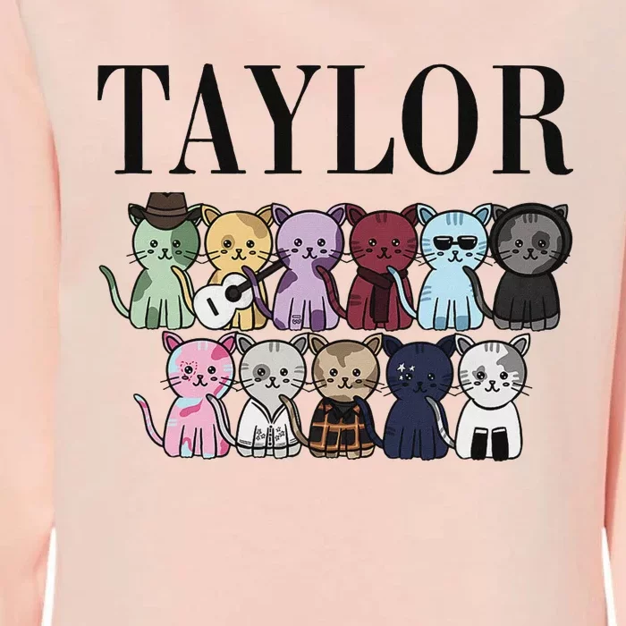 Girl Retro Taylor First Name Personalized Groovy Birthday Womens California Wash Sweatshirt