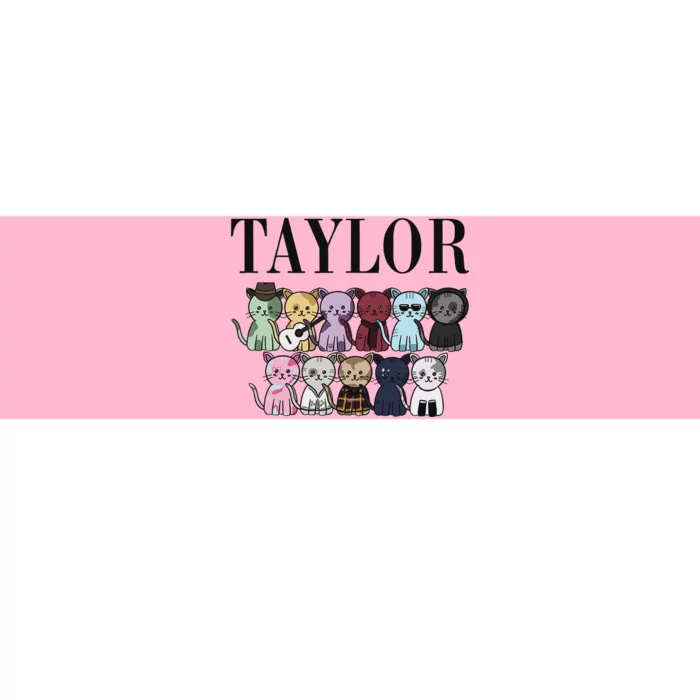 Girl Retro Taylor First Name Personalized Groovy Birthday Bumper Sticker