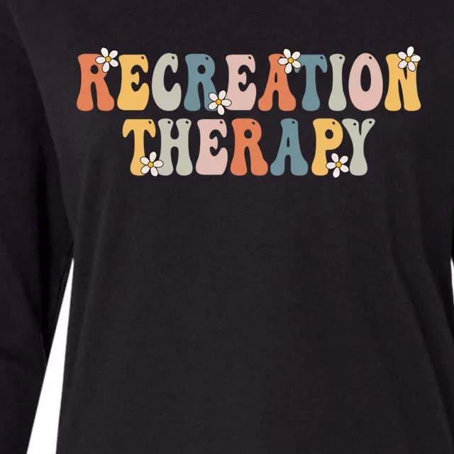 Groovy Recreational Therapy Therapist Rt Month Therapy Meaningful Gift Womens Cotton Relaxed Long Sleeve T-Shirt