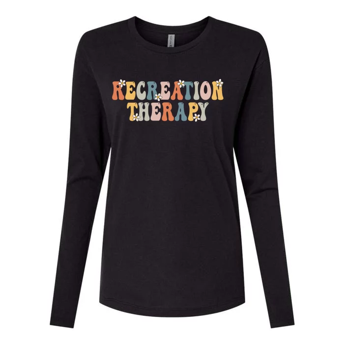 Groovy Recreational Therapy Therapist Rt Month Therapy Meaningful Gift Womens Cotton Relaxed Long Sleeve T-Shirt