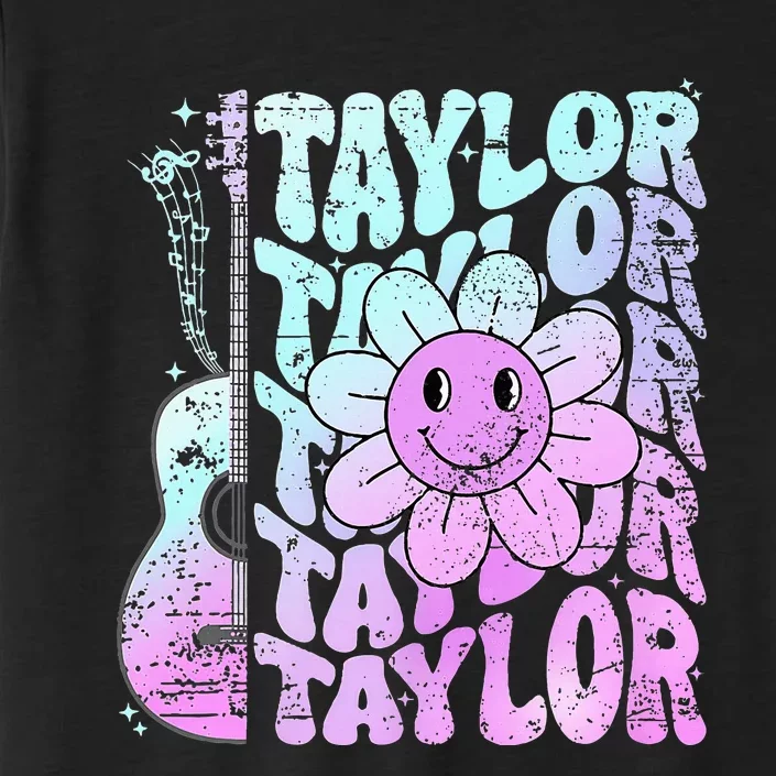 Girl Retro Taylor First Name Personalized ChromaSoft Performance T-Shirt