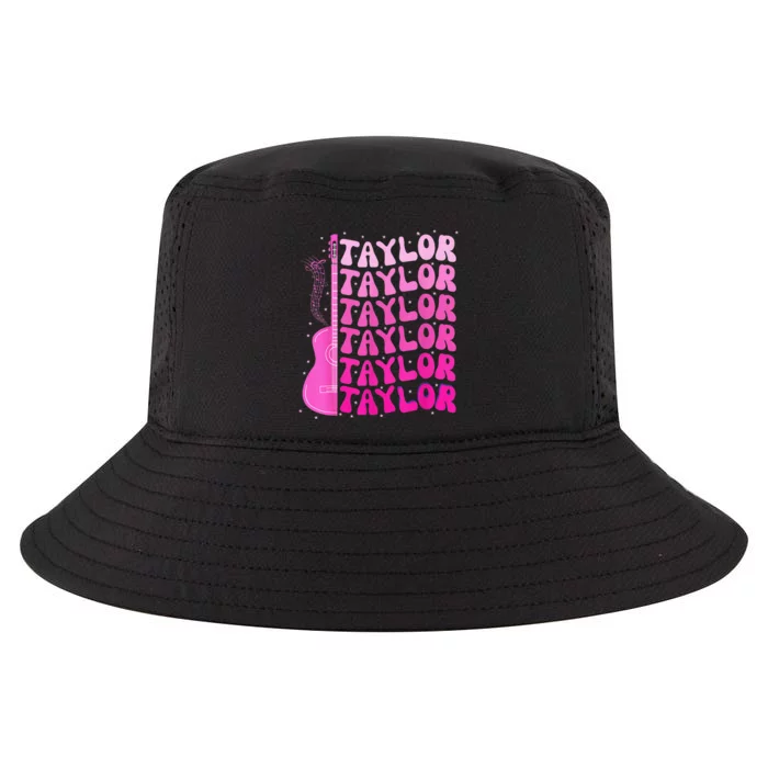 Girl Retro Taylor First Name Personalized Birthday Cool Comfort Performance Bucket Hat