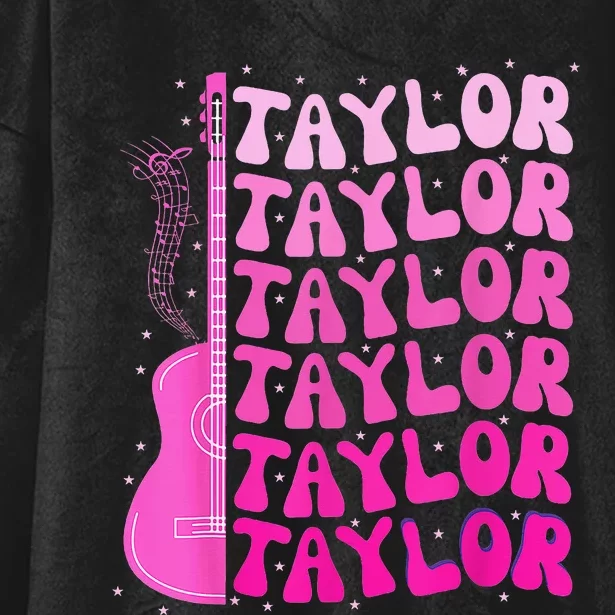 Girl Retro Taylor First Name Personalized Birthday Hooded Wearable Blanket