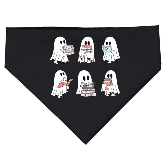 Ghost Reading Teacher Halloween Costume Librarian Book Lover USA-Made Doggie Bandana