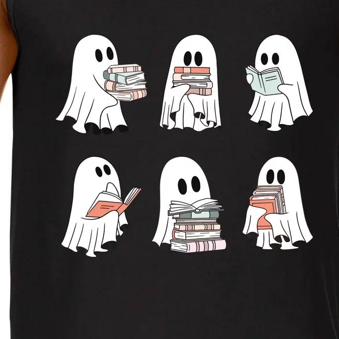 Ghost Reading Teacher Halloween Costume Librarian Book Lover Comfort Colors® Tank Top