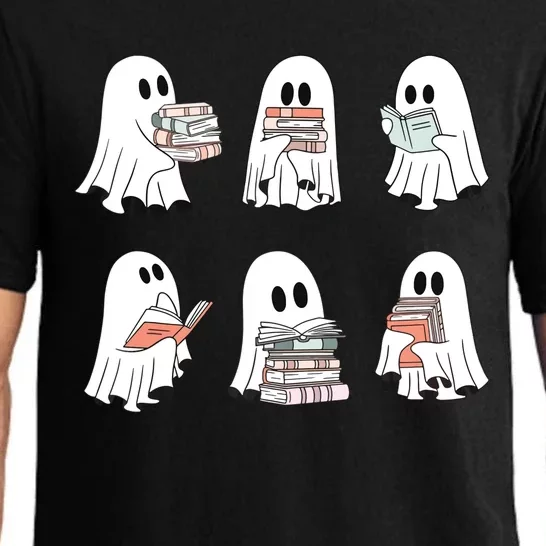 Ghost Reading Teacher Halloween Costume Librarian Book Lover Pajama Set