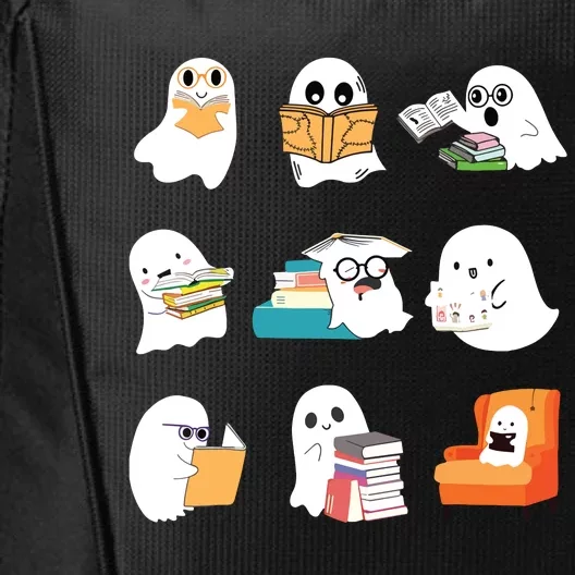 Ghost Reading Teacher Halloween Librarian Book Lover School City Backpack