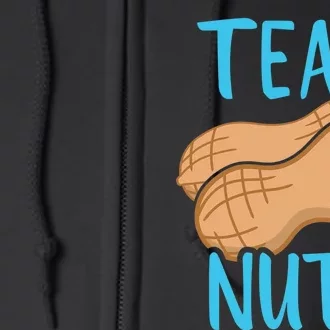 Gender Reveal Team Nuts Boy Matching Family Baby Party Full Zip Hoodie