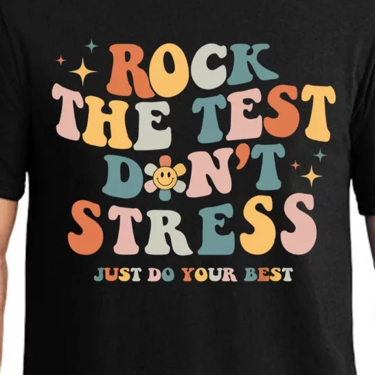 Groovy Rock The Test Don't Stress Just Do Your Best Testing Pajama Set