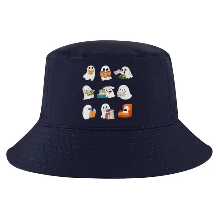 Ghost Reading Teacher Halloween Librarian Book Lover School Cool Comfort Performance Bucket Hat