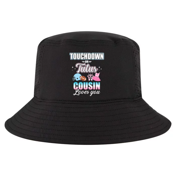 Gender Reveal Touchdowns Or Tutus Cousin Matching Baby Party Cool Comfort Performance Bucket Hat