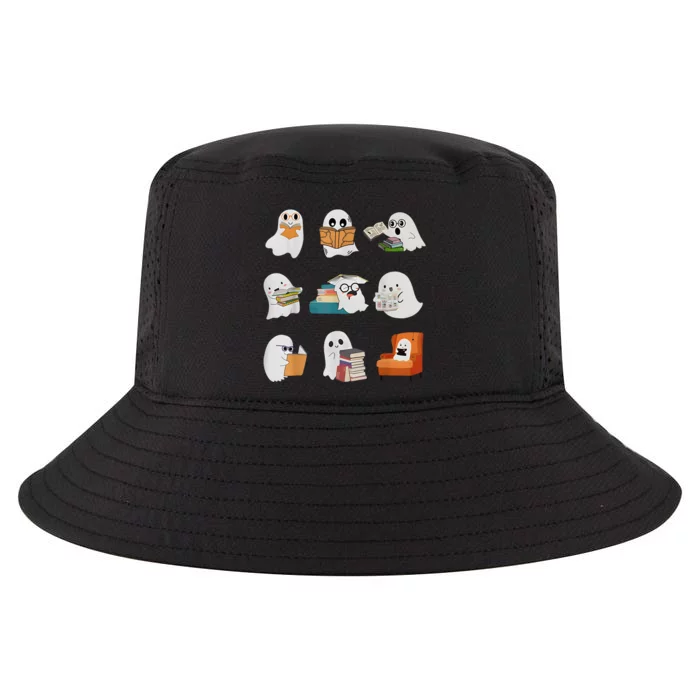 Ghost Reading Teacher Halloween Librarian Book Lover School Cool Comfort Performance Bucket Hat