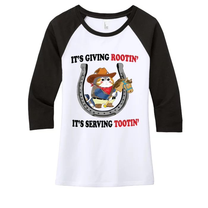 Giving Rootin Tootin Women's Tri-Blend 3/4-Sleeve Raglan Shirt