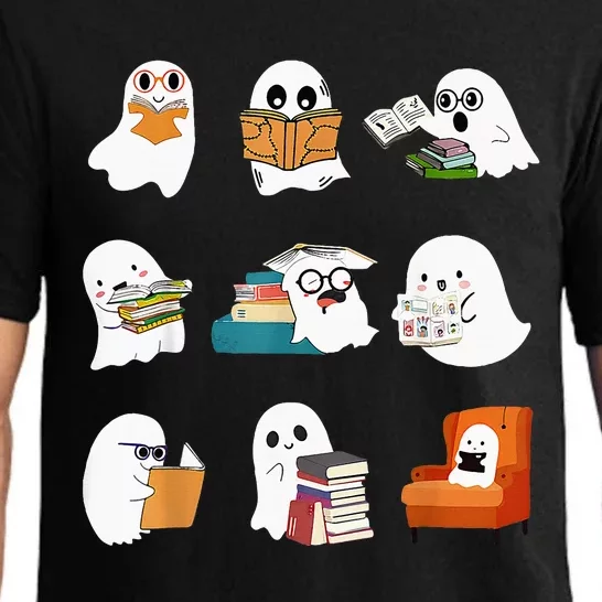 Ghost Reading Teacher Halloween Librarian Book Lover School Pajama Set