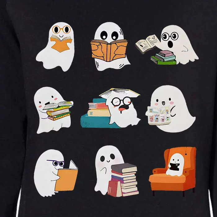 Ghost Reading Teacher Halloween Librarian Book Lover School Womens California Wash Sweatshirt