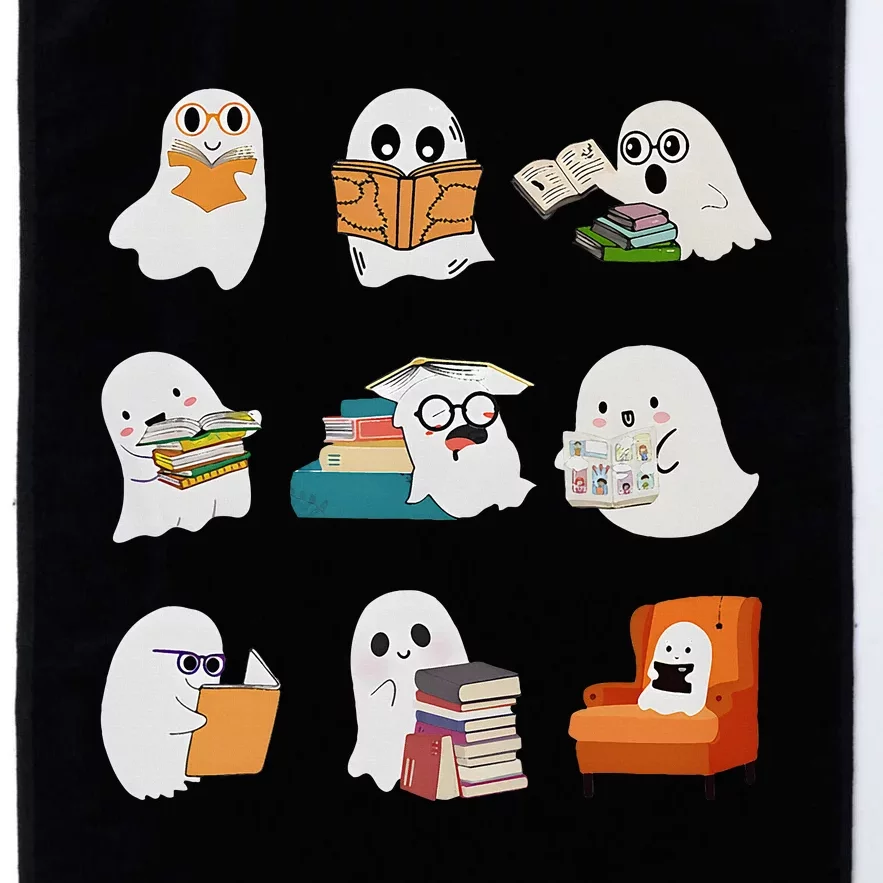 Ghost Reading Teacher Halloween Librarian Book Lover School Platinum Collection Golf Towel