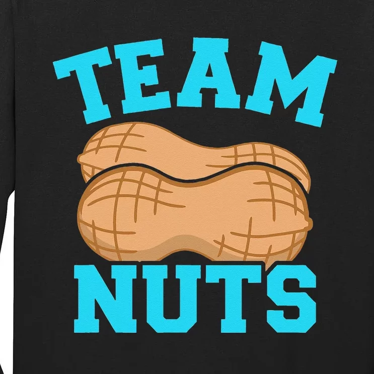 Gender reveal team nuts matching family baby party Tall Long Sleeve T-Shirt