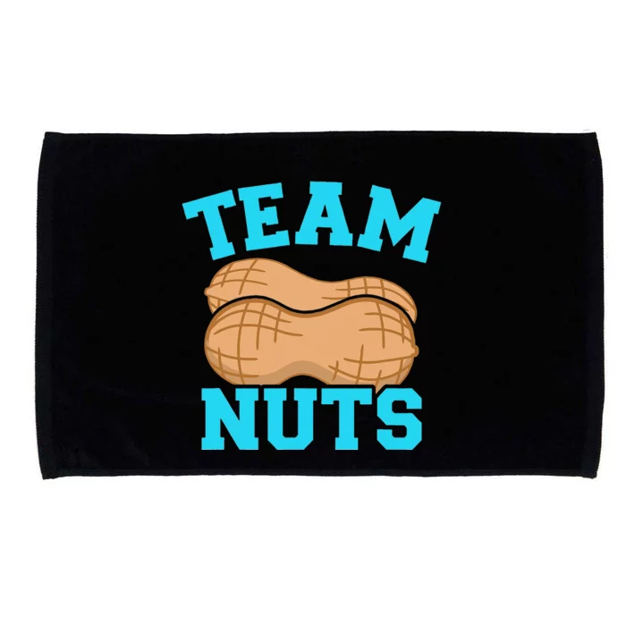 Gender reveal team nuts matching family baby party Microfiber Hand Towel