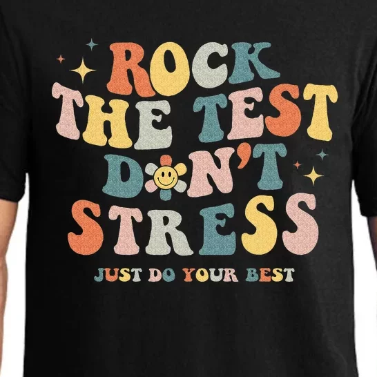 Groovy Rock The Test Don't Stress Just Do Your Best Testing Pajama Set