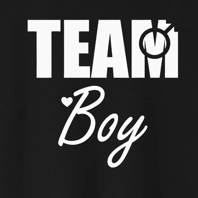 Gender Reveal Team Gender Reveal Baby Shower Women's Crop Top Tee