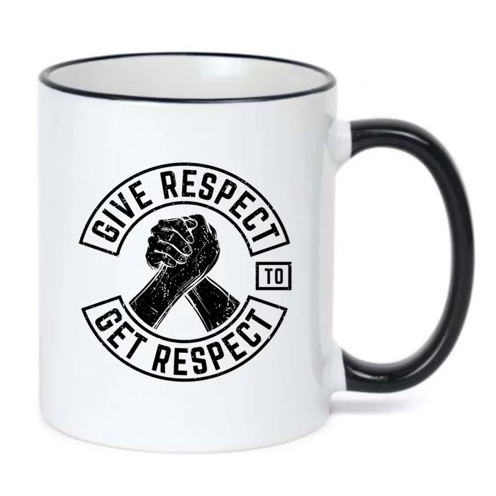 Give Respect To Get Respect Mc Biker Fun Inspirational Funny Gift Black Color Changing Mug