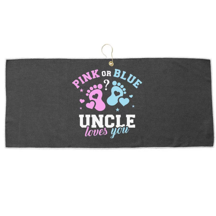 Gender reveal uncle Large Microfiber Waffle Golf Towel