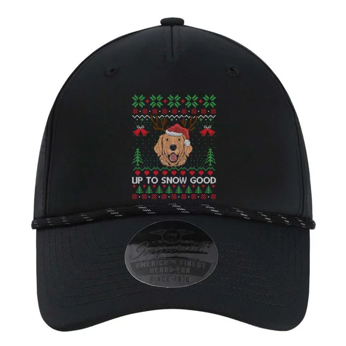 Golden Retriever Up To Snow Good Sweater Ugly Xmas Ugly Funny Gift Performance The Dyno Cap