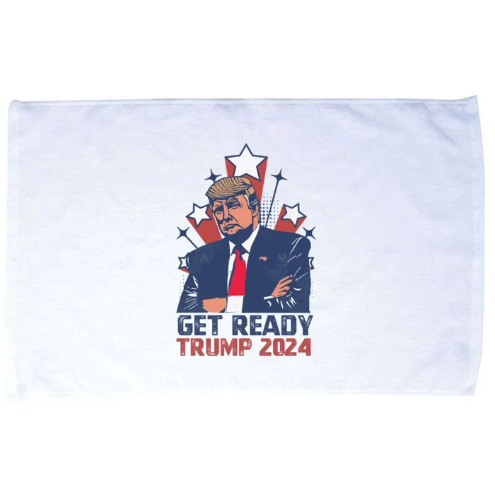 Get Ready: USA Donald Trump 2024 Presidential Election Microfiber Hand Towel