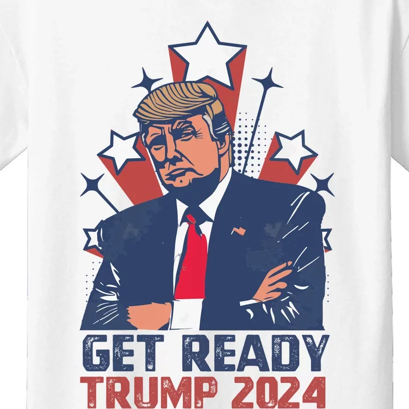 Get Ready: USA Donald Trump 2024 Presidential Election Kids T-Shirt