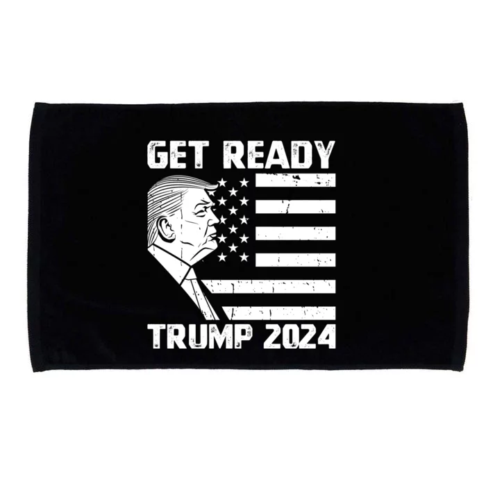 Get Ready: USA Donald Trump 2024 Presidential Election Microfiber Hand Towel