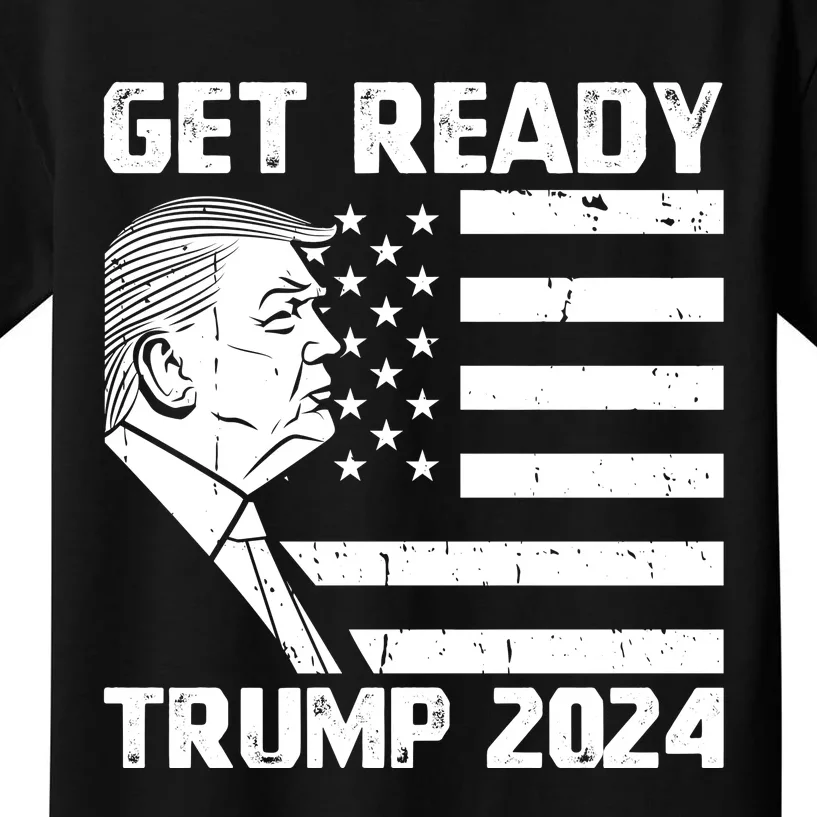 Get Ready: USA Donald Trump 2024 Presidential Election Kids T-Shirt