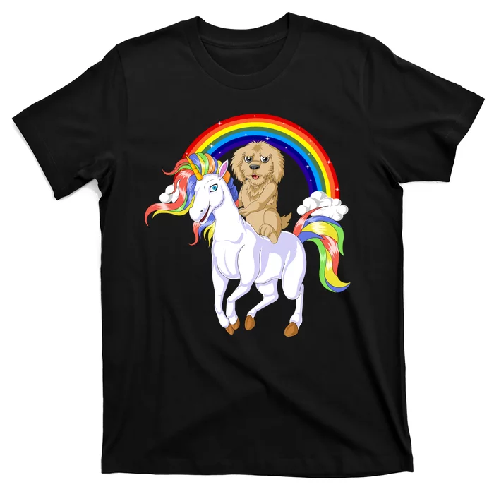 Goldendoodle Riding Unicorn T-Shirt