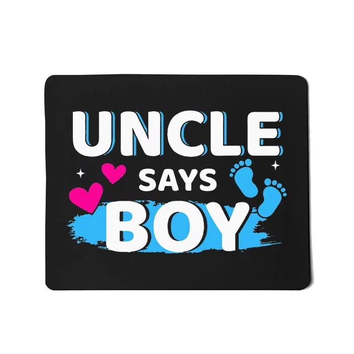 Gender reveal uncle says matching family baby party Mousepad