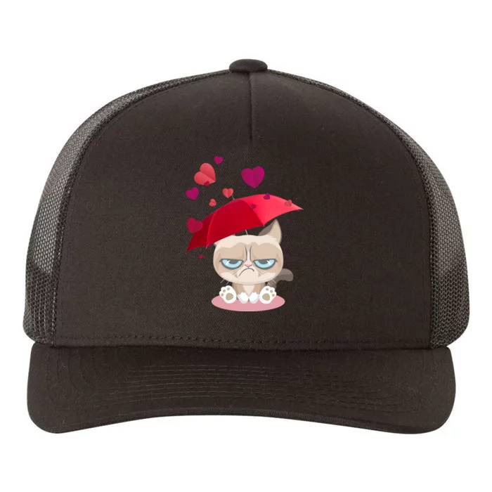 Grump Cat Valentines Day Yupoong Adult 5-Panel Trucker Hat