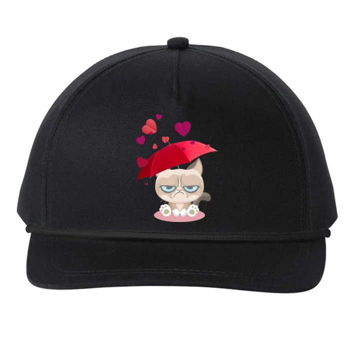 Grump Cat Valentines Day Snapback Five-Panel Rope Hat